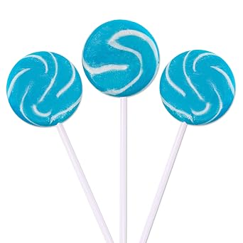 24ct Blue Lollipops Blueberry Swirly Pop Candy 24 pops