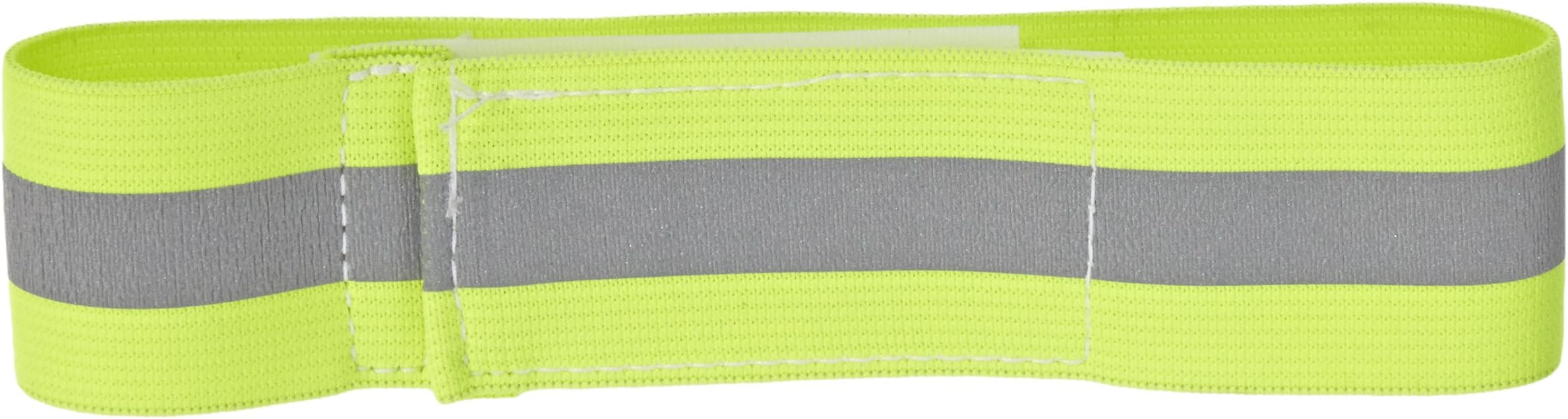 Mutual 14509 Reflective Elastic Armband with Velcro Closure, 15" Length x 1-1/2" Width, Lime