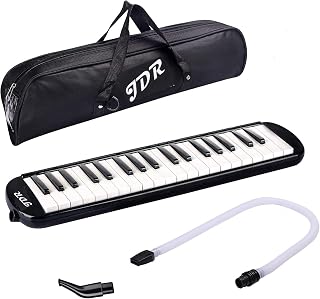 Technobuyers JDR 37 Keys Melodica for Beginner,Tubes Mouthpiece Air Piano Musical Instrument with Carrying Bag Black Price In India