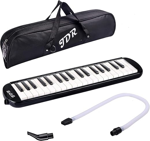 Technobuyers JDR 37 Keys Melodica for Beginner,Tubes Mouthpiece Air Piano Musical Instrument with Carrying Bag Black