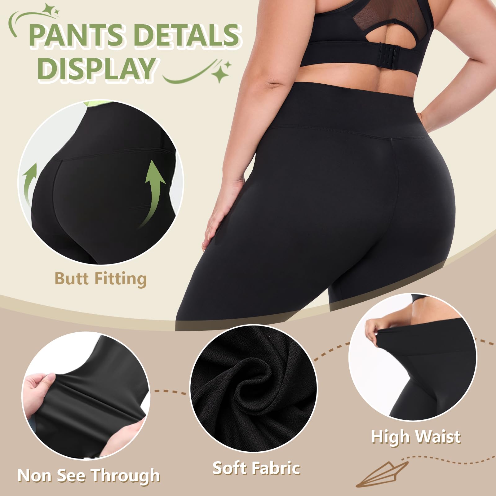 Plus Size Legginsy dla kobiet UK Legginsy sportowe z wysokim stanem Kryjące rajstopy damskie Modelujące brzuch Spodnie do ćwiczeń i jogi dla kobiet