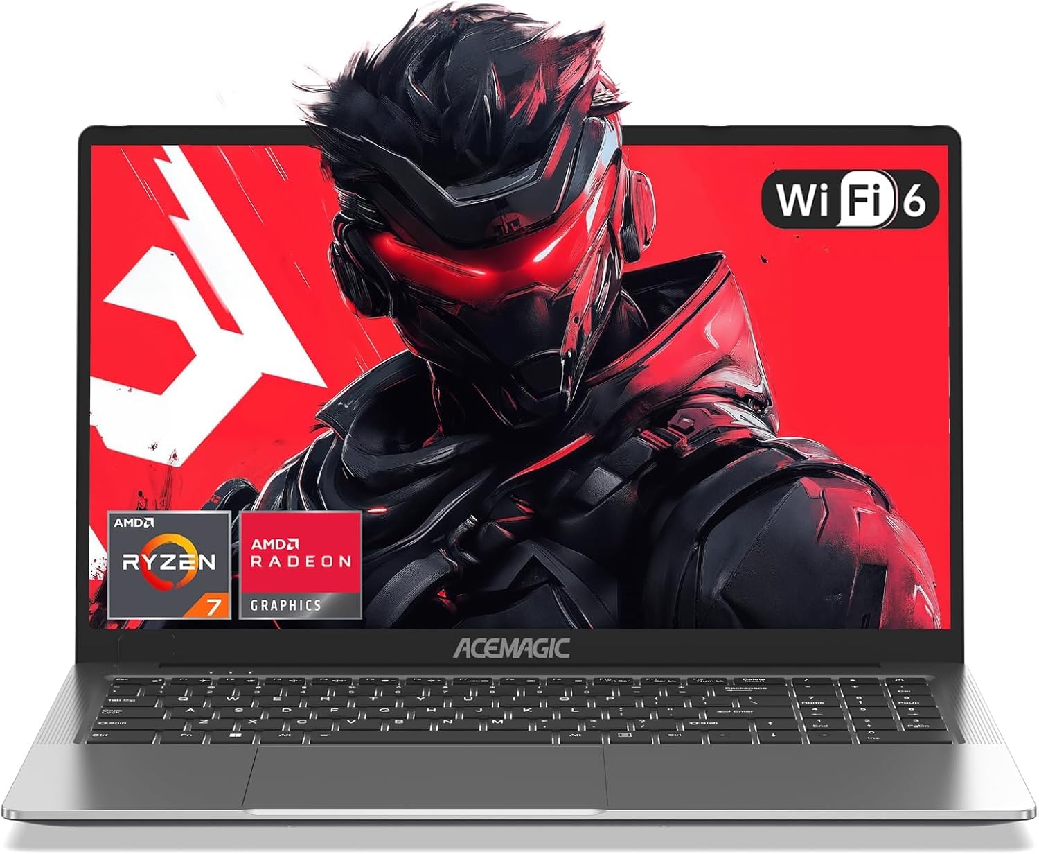 ACEMAGIC Laptop gamingowy, Ryzen 7 7735HS, do 4,8 GHz, 16 GB RAM