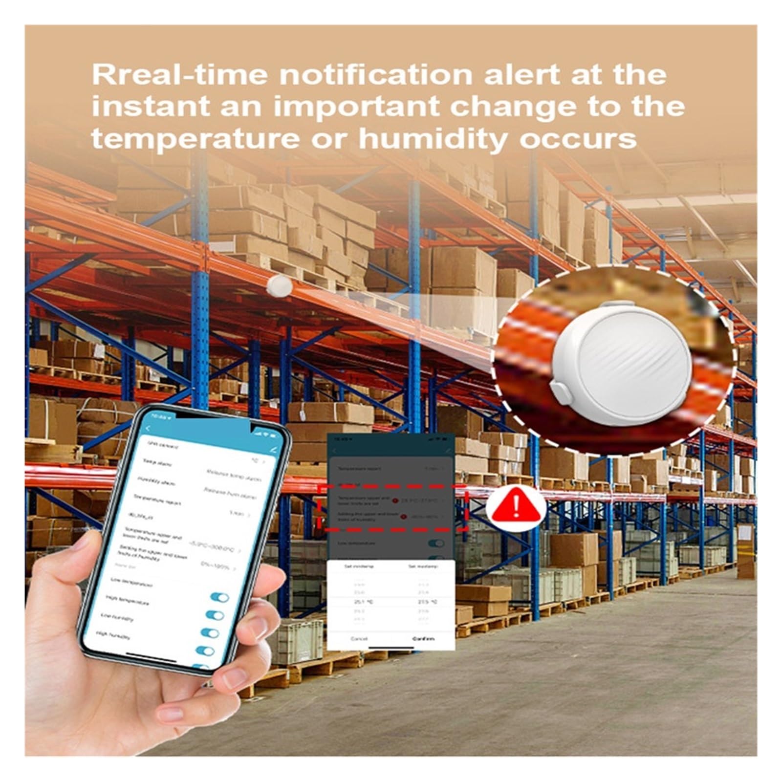 Tuya WiFi Czujnik Temperatury I Wilgotności Rejestrator Danych Bezprzewodowy Termometr Higrometr Zdalny Monitor Smart Life APP DokłAdne I łAtwe Do Odczytania(With Battery)