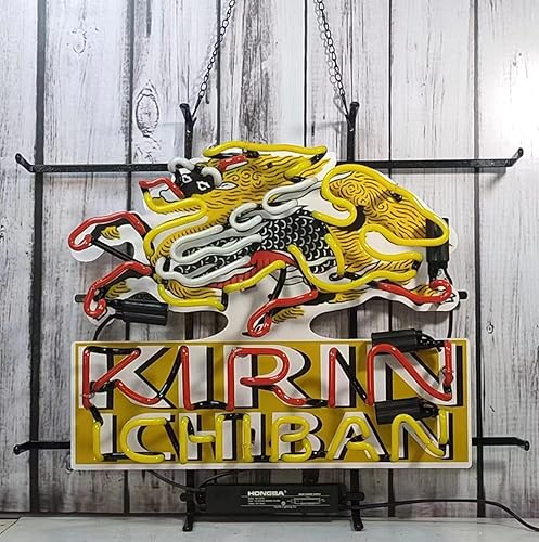 Miniatura 3 de Letreros de neón para bar de cerveza, club, dormitorio, Kirin Ichiban, letrero de neón de vidrio para oficina, hotel, pub, cafetería, boda, fiesta,