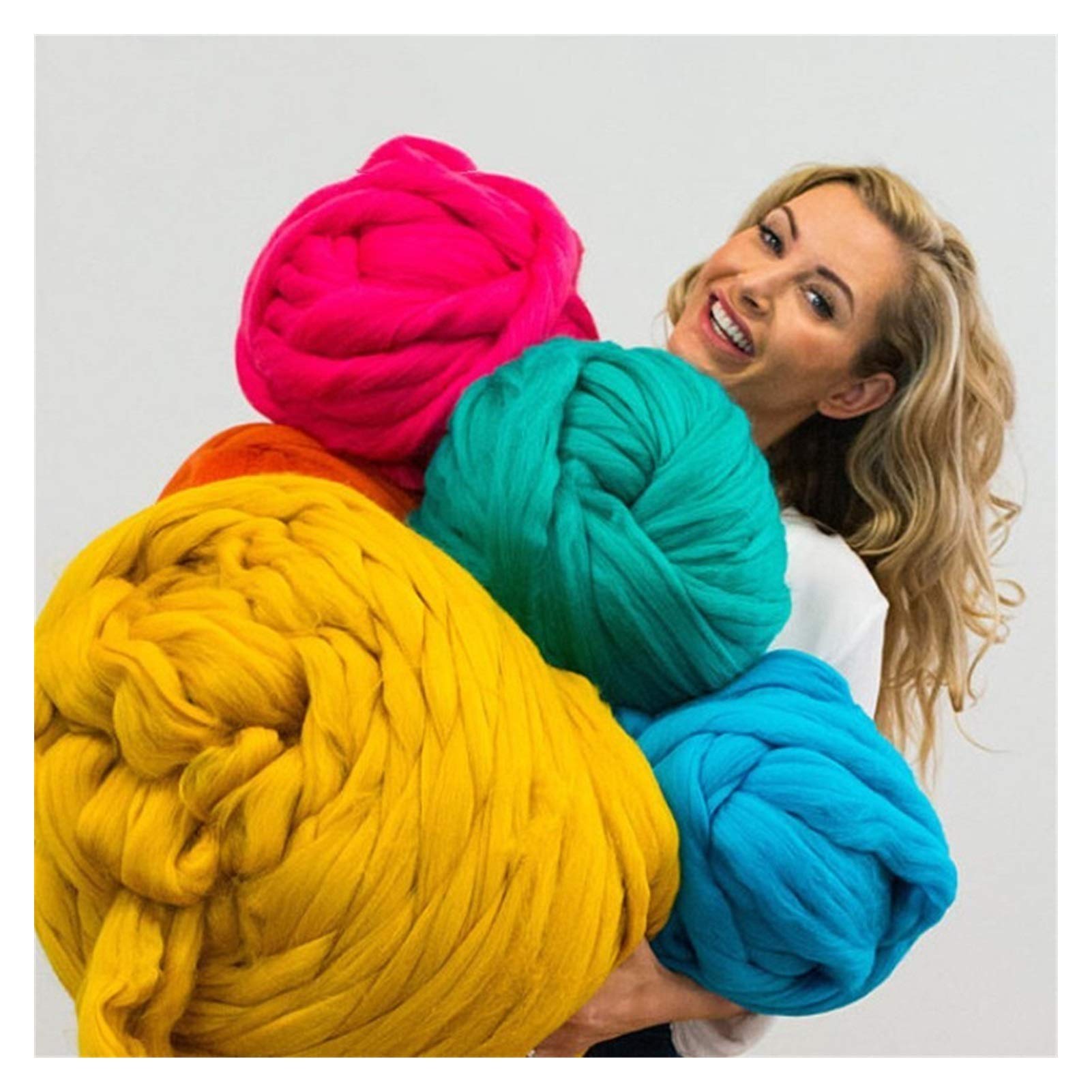 Gomitolo di lana lavorato a maglia da 1000 g/gomitolo, filato morbido fai da te, per lavori a maglia, spessi, spessi, filati per lavorare a maglia, filati, uncinetto, cucito, fili per maglieria