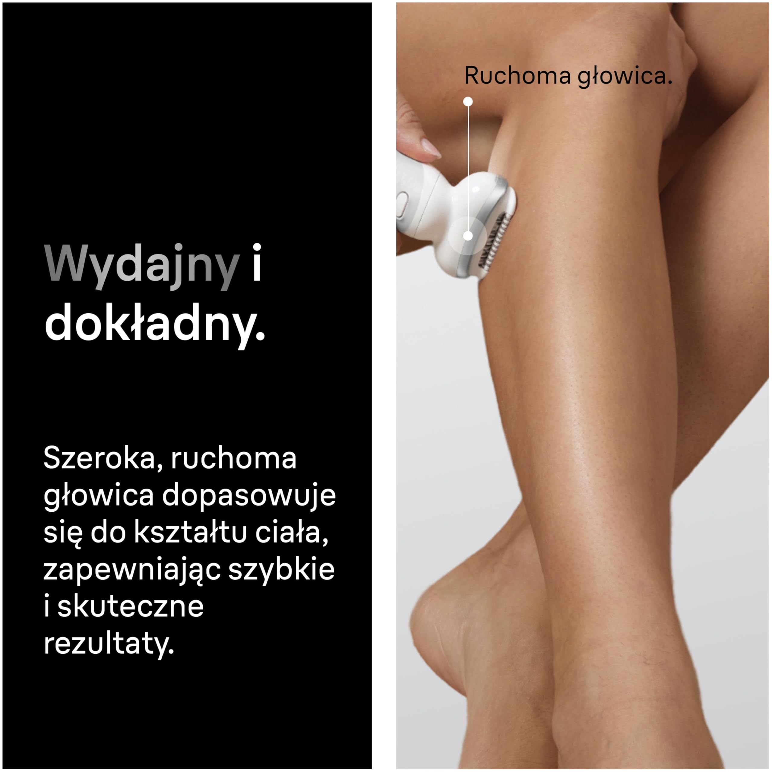 Braun Silk·épil 9, Depilator Z Ruchomą Głowicą Ułatwiającą Usuwanie Włosów, Depilacja Na Mokro i Sucho, Gładka Skóra Na Długo, 9-000, Srebrny