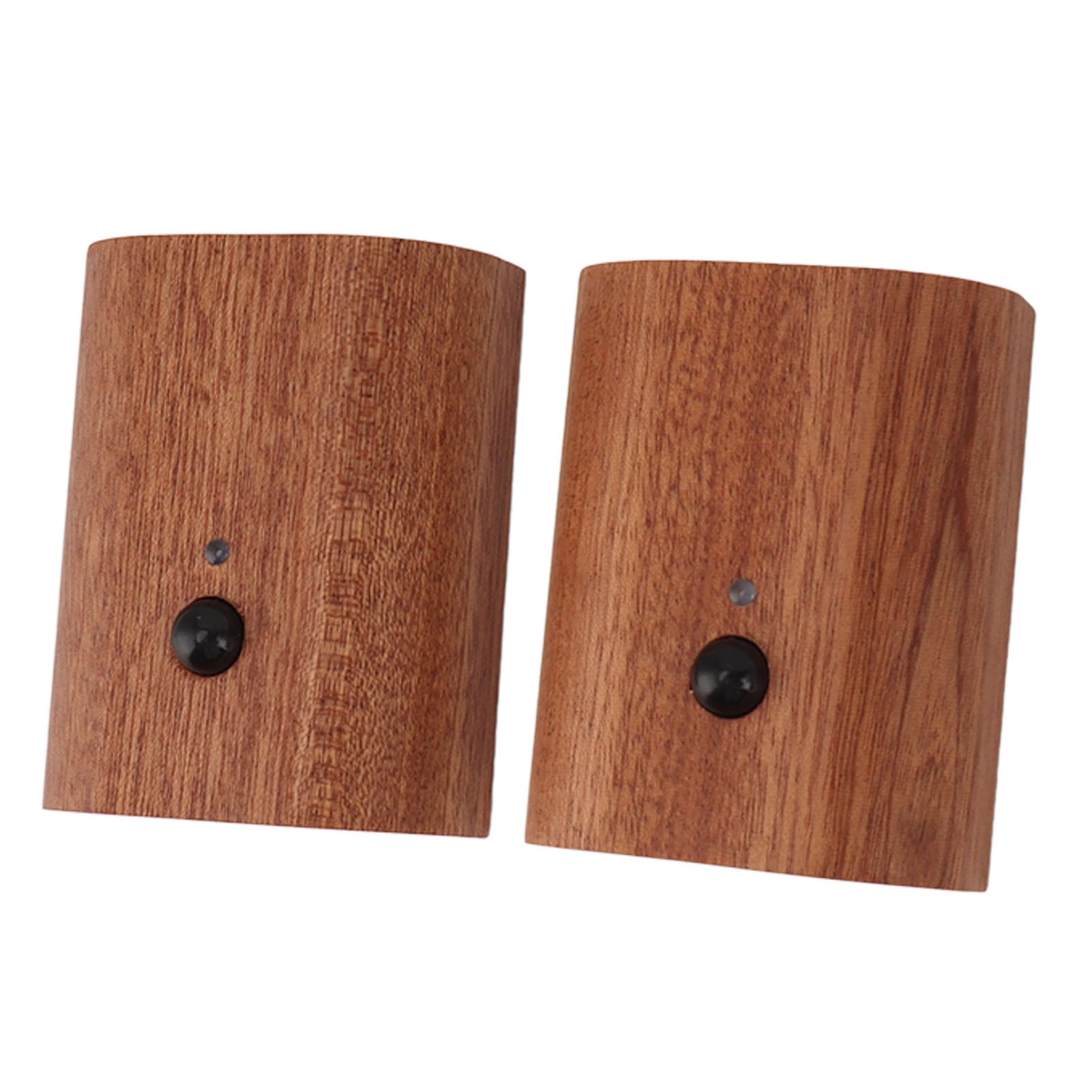 Luce notturna del sensore di movimento, 2 pezzi collegamento intelligente in legno LED magnetico luce da parete USB ricaricabile 360° direzione regolabile su e giù luce notturna