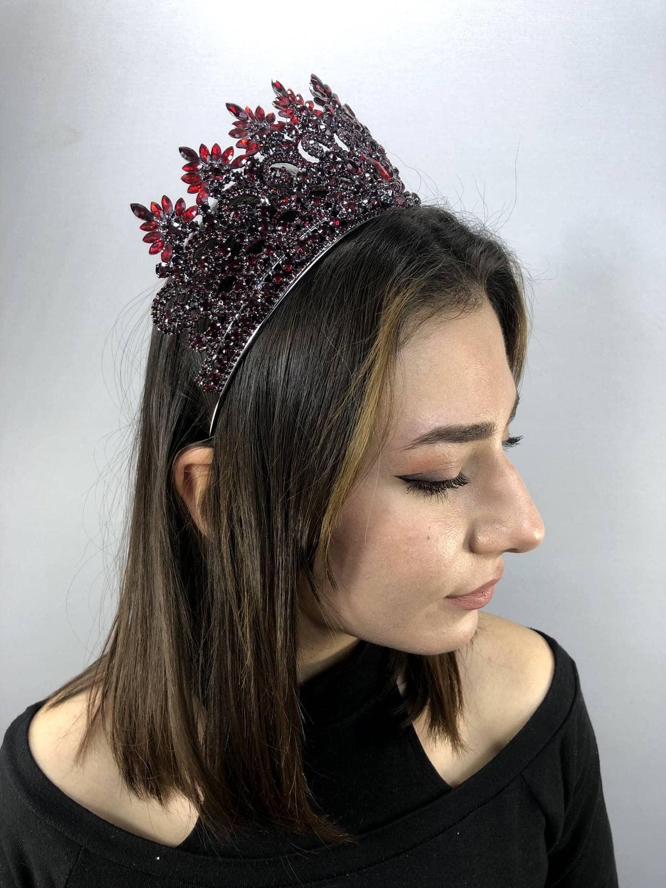 Hobigram Bordo Angela Model Kına Ve Gelin Tacı