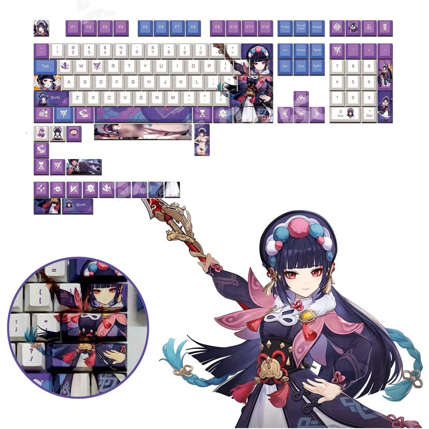 Amazon.co.jp: セクシー 過激 PBT キーキャップ げんしん 原神グッズ