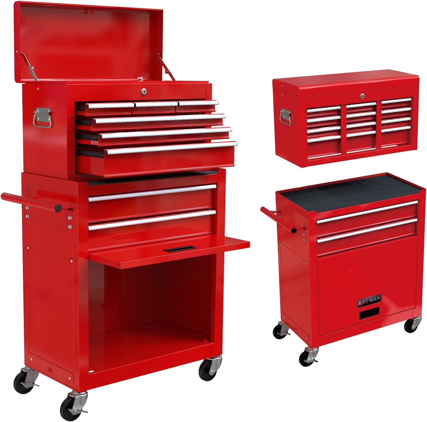 Buy JAVHAHV Tool Storage Rolling Tool Chest with Wheels and 8 Drawers, 2 Swivel Brake