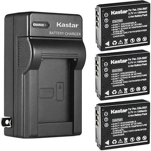 Miniatura 8 de Kastar Cargador de batería de pared AC para cámaras Panasonic Lumix DMC-TZ3S, Lumix DMC-TZ4, Lumix DMC-TZ4K, Lumix DMC-TZ4S, Lumix DMC-TZ5, Lumix