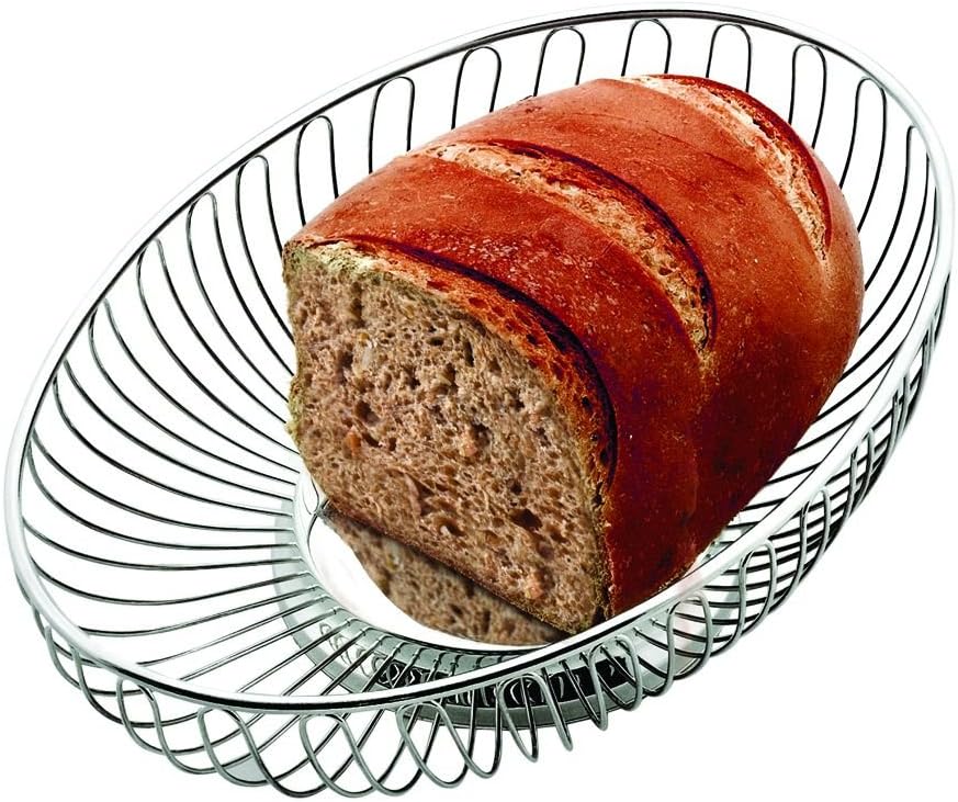 Creative Gifts International 23027 Oval Wire Basket, Silver