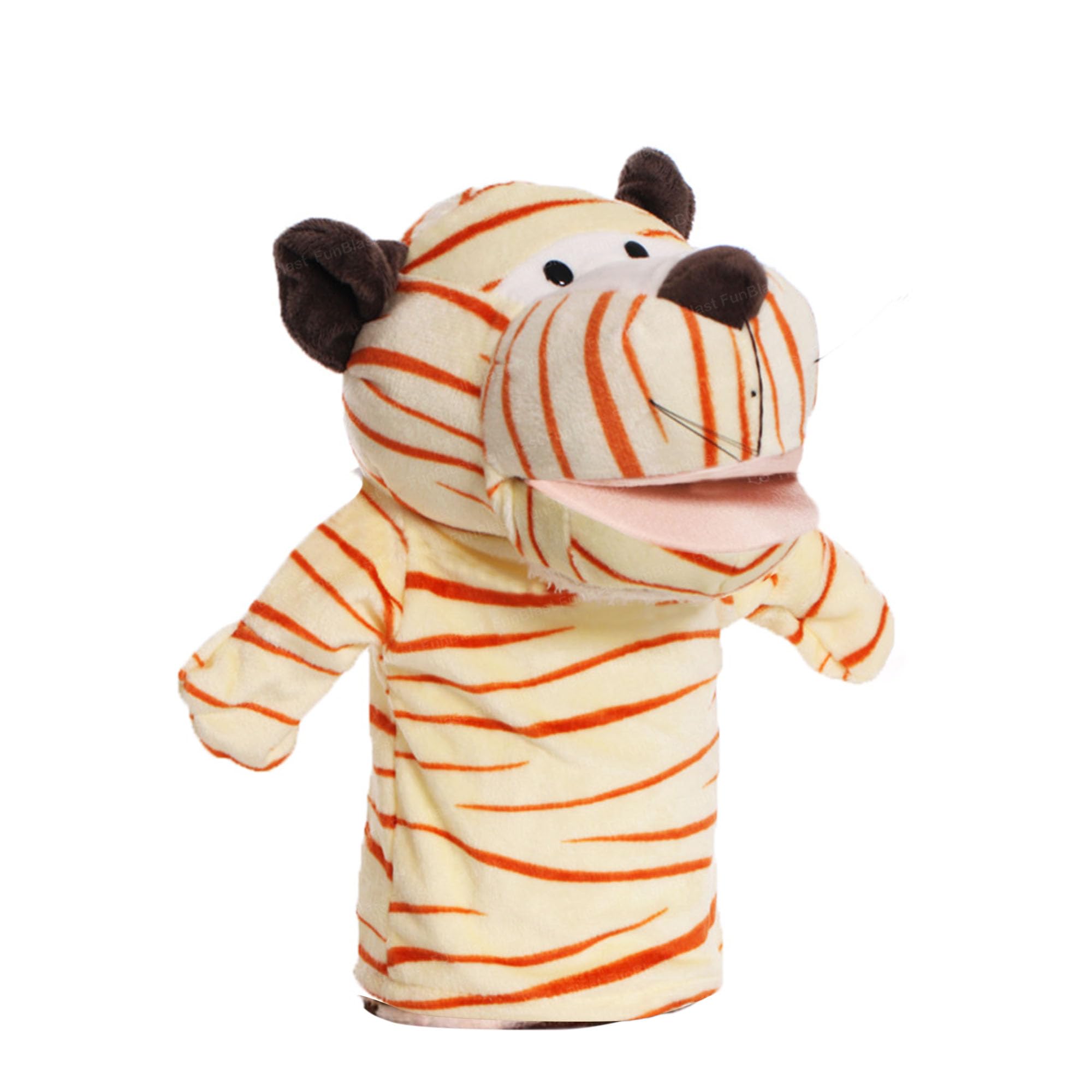 FunBlast Animals Hand Puppets for Kids β Plush Hand Puppet with Movable Open Mouth, Soft Hand Puppets for Kids, Story Telling Puppet for Kid, Fun Play Learning Toys (Tiger)
