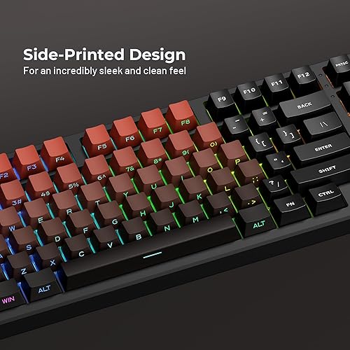 Miniatura 8 de XVX - Teclas de impresión lateral  Brillan a través de las teclas, juego de teclas personalizadas PBT de doble disparo, 136 teclas de color morado