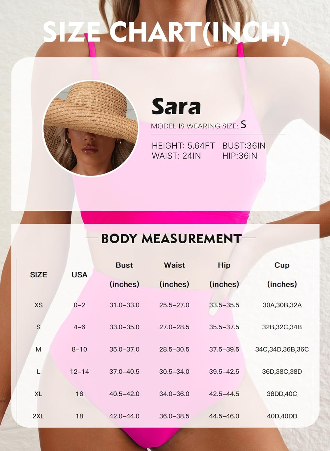 Herseas 2 Piece High Waisted Bikini Set for Women 2026 Spaghetti Straps Swim Top with Reversible Bottom Bathing Suit - Image 6