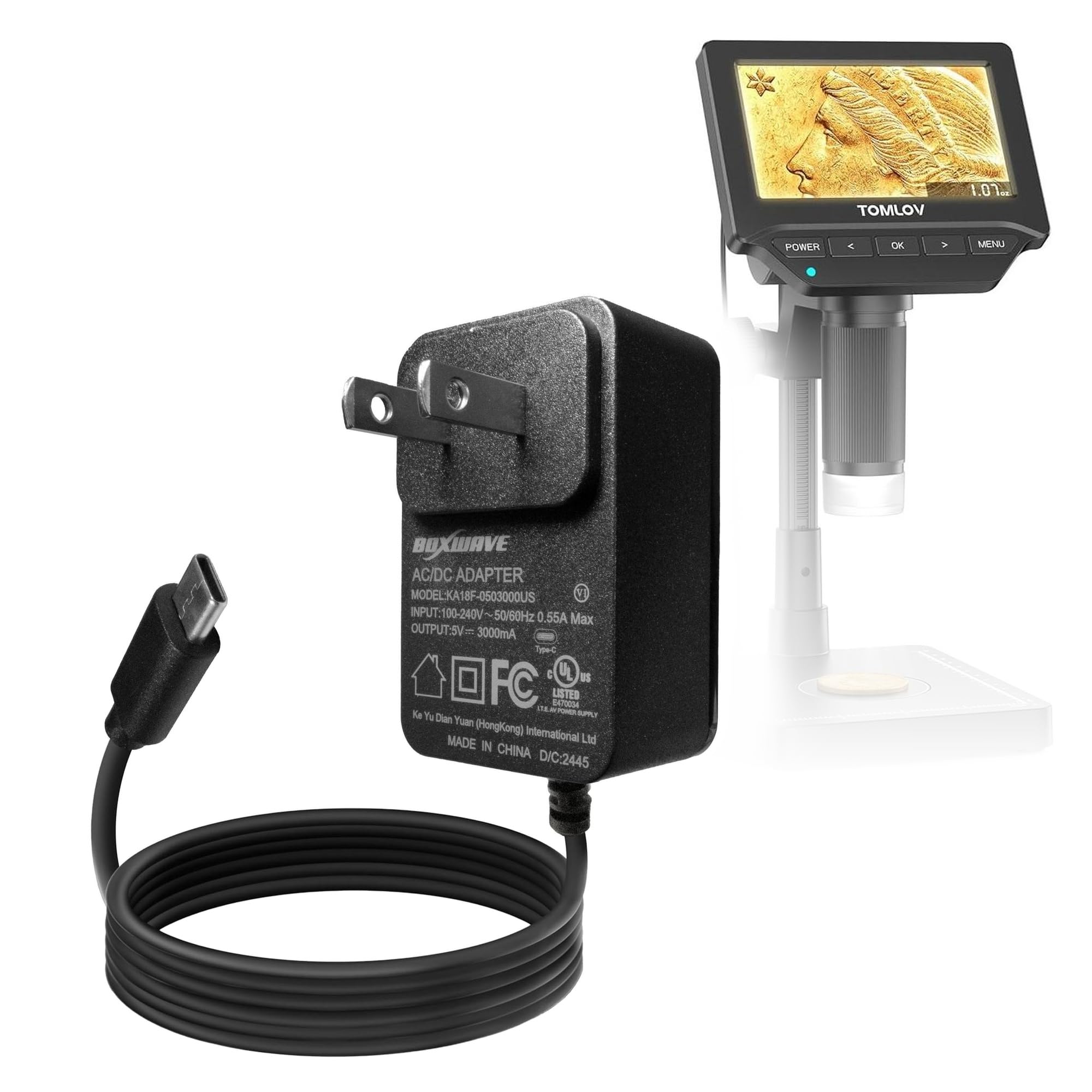 Amazon.com: BoxWave Charger Compatible with TOMLOV DM4W Microscope