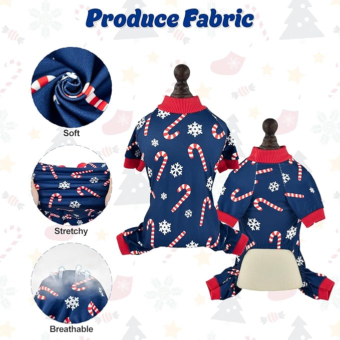 Pijama de Navidad para Perro Disfraz de Bastón de Caramelo XXL miniatura 3