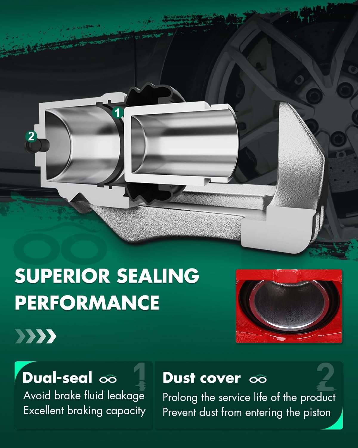 SCITOO 19B2698 Front Left Disc Brake Caliper Assembly with Bracket Fit For Pontiac For Vibe 2003-2008,For Toyota For Corolla 2003-2008,For Toyota For Matrix 2003-2008