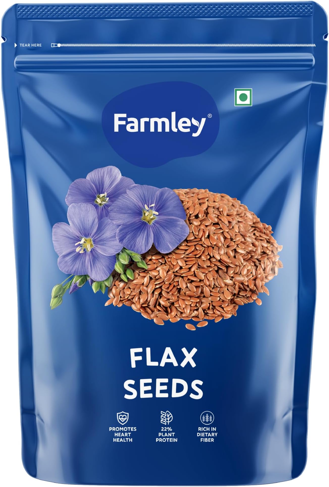 Farmley Premium Flax Seeds, Alsi Seeds - 200 grams I Rich in Fiber & Omega -3