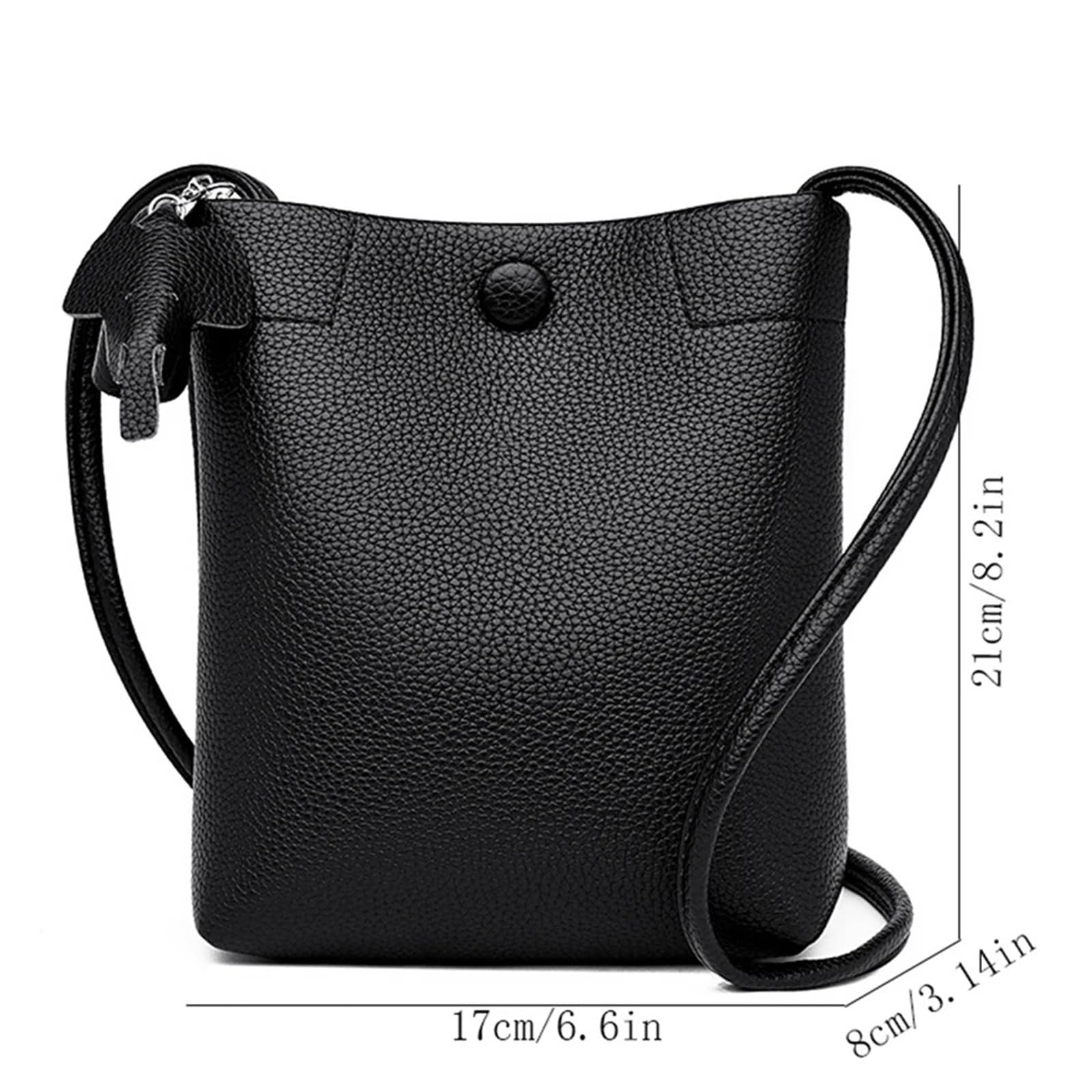 Bolsos cruzados de piel suave for mujer, bolso hombro sencillo, pequeño for, bolsos cuadrados pequeños color liso Para Viajes Compras Trabajo Citas