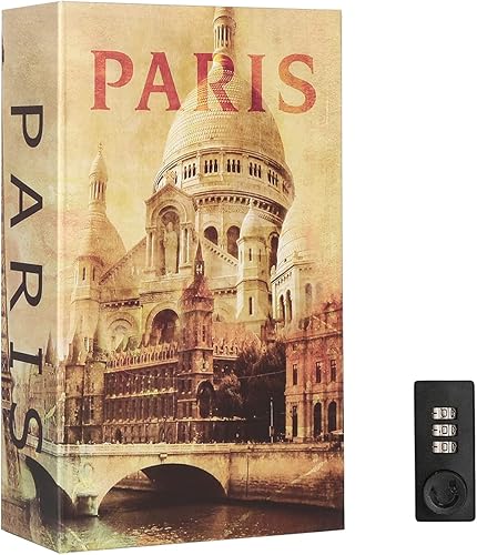 Miniatura 10 de Lovndi Secret - Cerradura con combinación de libros, caja fuerte para dinero oculto para oficina en casa, caja de seguridad, 9.5 x 6.2 x 2.2