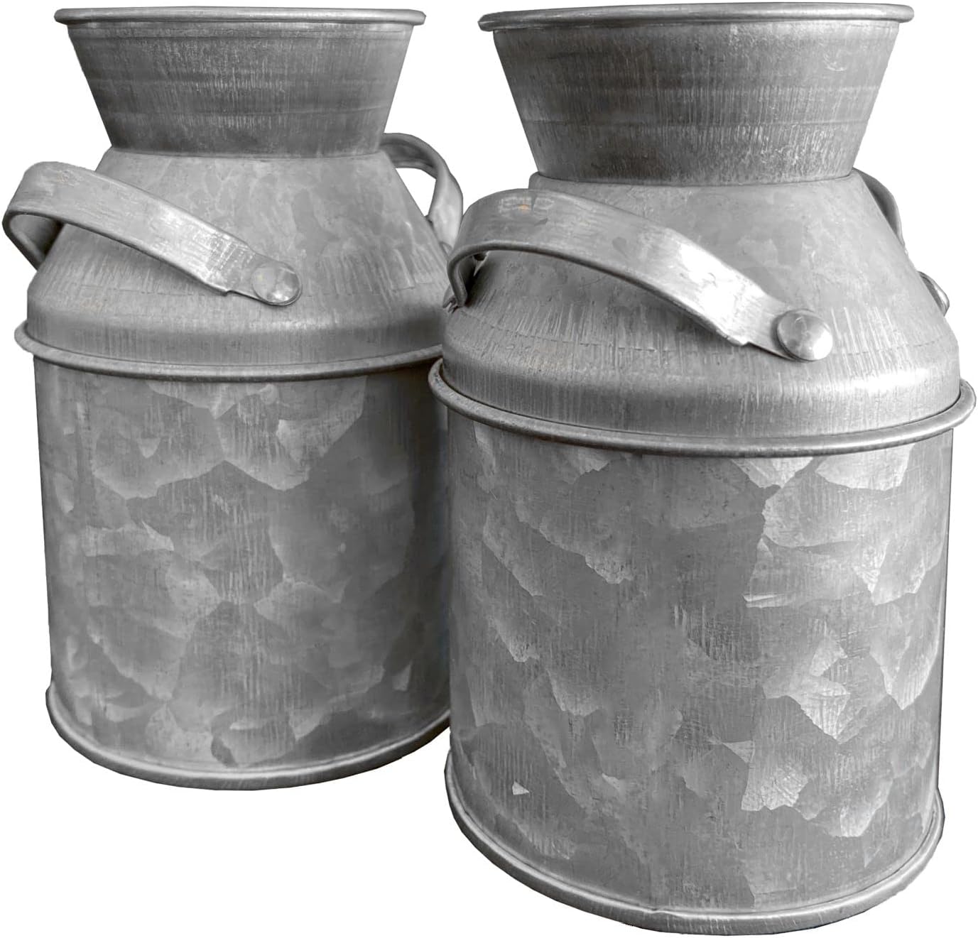 Hobby Lobby Home Decor Mini Galvanized Metal Milk Can for Floral Decor - Set of 2