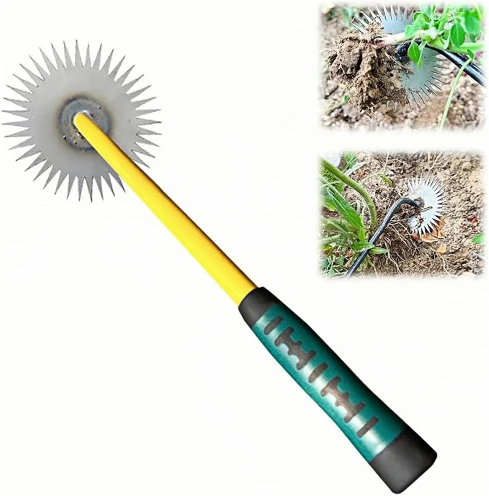 Outil de désherbage en acier forgé haute résistance, tête tournesol robuste