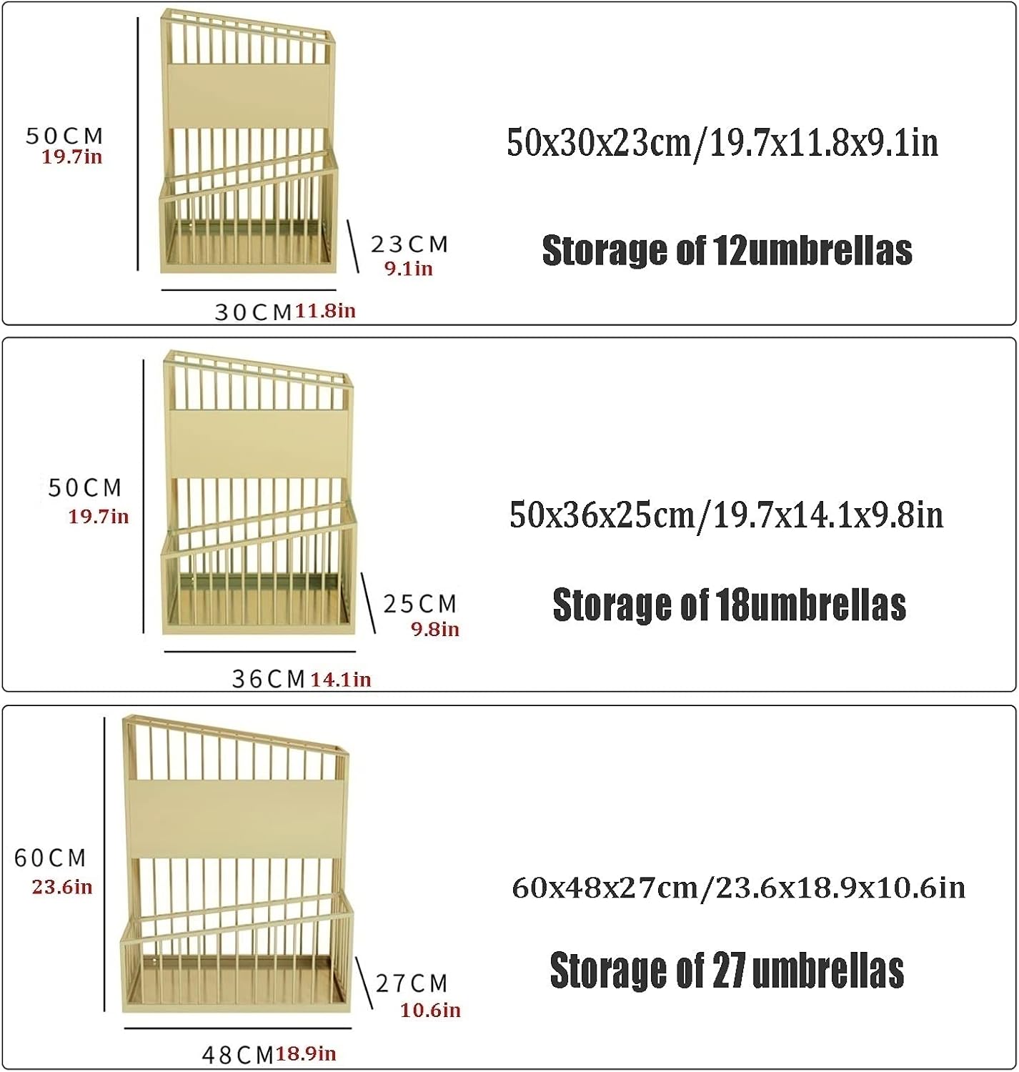 Metal Umbrella Holder,Freestanding s for Entryway Umbrella Organizer,Walking Stick Storage Bin Stand Umbrella Rack Storage Bin For Hotels, Offices