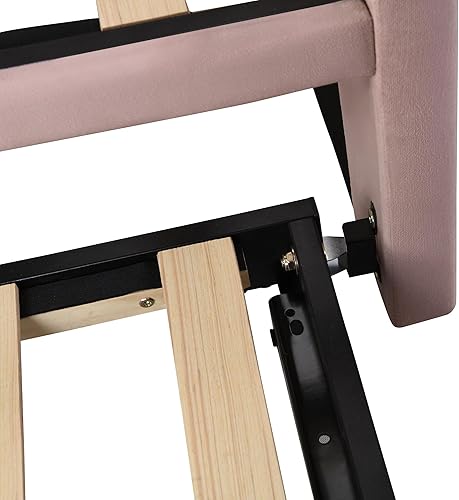 Miniatura 3 de YUNLife&Home Sofá cama tapizado de tamaño individual con cama corrediza extensible de tamaño individual, marco de sofá cama nido, sofá cama doble a