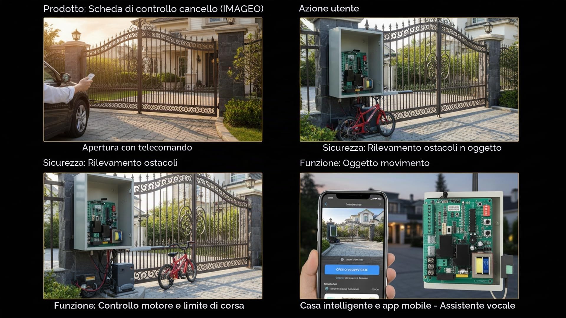 Scheda di Controllo del Circuito Universale Sostitutiva per Apricancello per Apricancello Scorrevole Scheda di Controllo Elettronica Principale per Motore Cancello Scorrevole