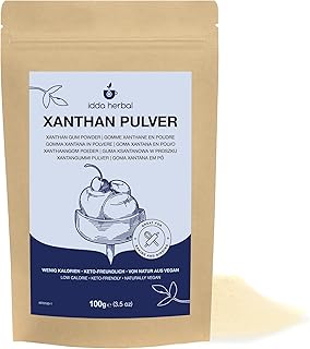 IDDA Herbal Gomme de Xanthane 100g, Agent Épaississant Sans Gluten, Xanthan Gum, Stabilisant Alimentaire Naturel