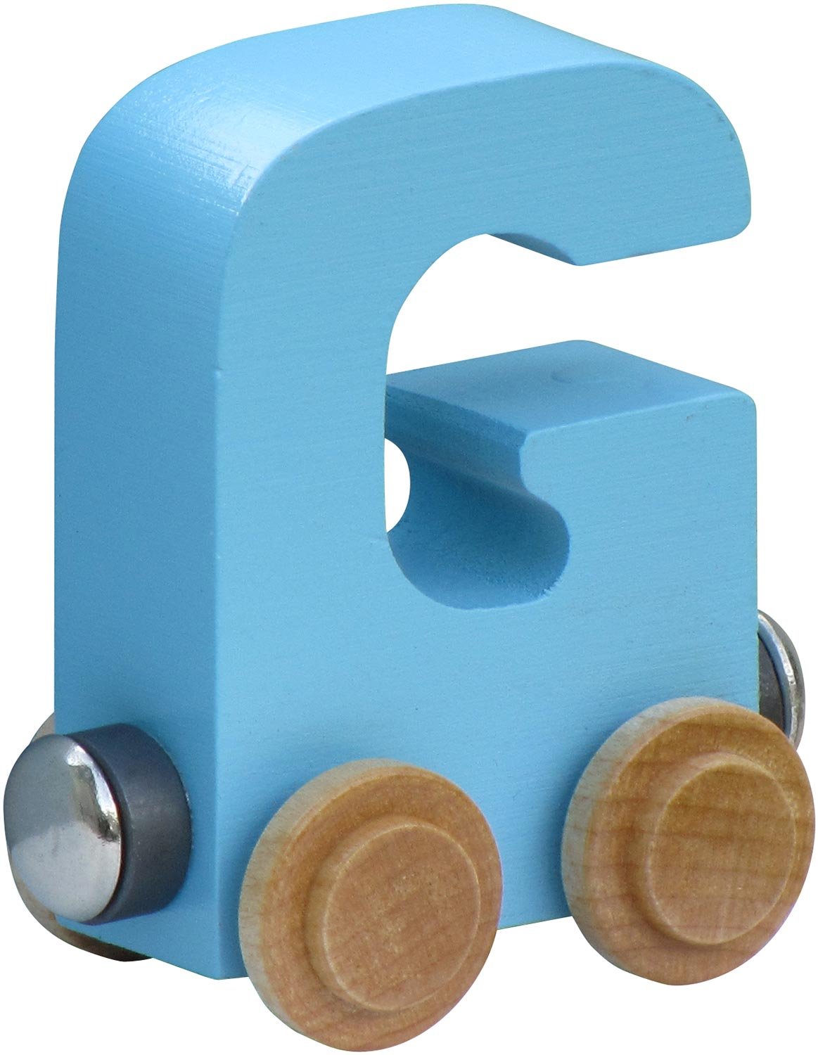 Maple Landmark NameTrain Pastel Letter Car S - Made in USA (Pink)