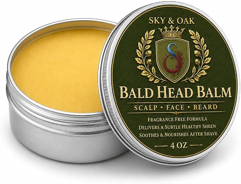 Bálsamo para couro cabeludo raspado Sky and Oak sem fragrância, 120 mL