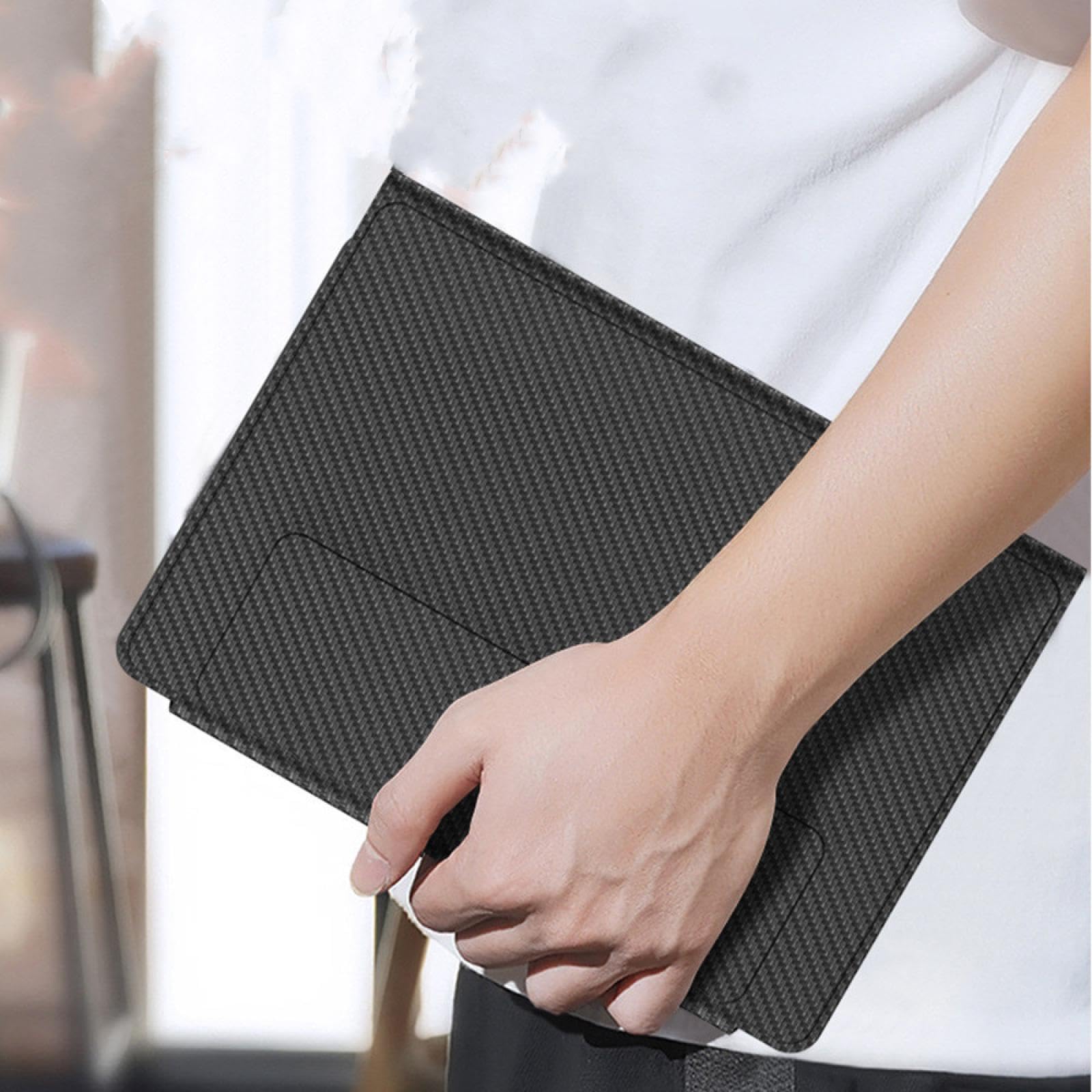 Etui z klawiaturą dzieloną do Samsung Galaxy Z Fold6 Fold 6 5 4 3 2 1 Magnetyczna skórzana podstawka pod klawiaturę z miejscem na rysik (do Samsung Z Fold 5/Carbon grain)