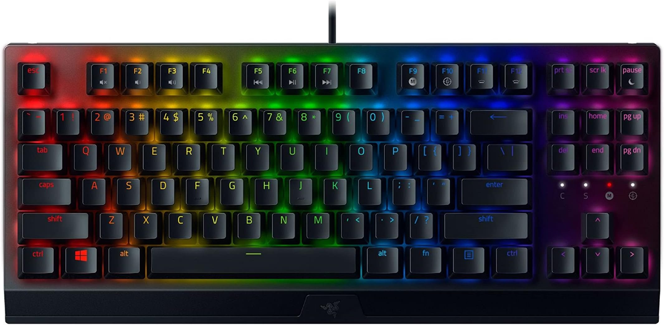 Razer BlackWidow V3 Tenkeyless TKL Mechanical Gaming Keyboard Green Mechanical Switches