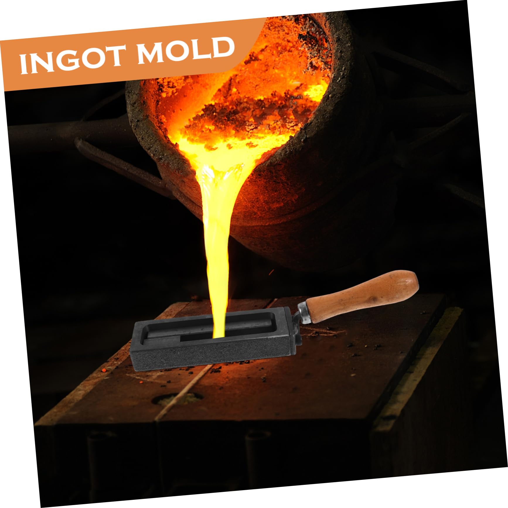OSALADI 2 Stück Gold und Silber Ingot Mould Langlebige Gießform Ausgewähltem Material für DIY Projekte Metallguss und Schulwissenschaftsexperimente