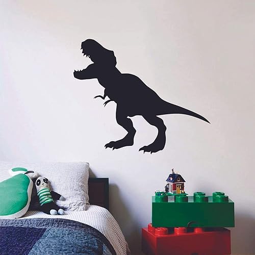 T-Rex - Adhesivo decorativo para pared, diseño de silueta de dinosaurio, diseño de dibujos de dinosaurio, decoración de pared para habitación de