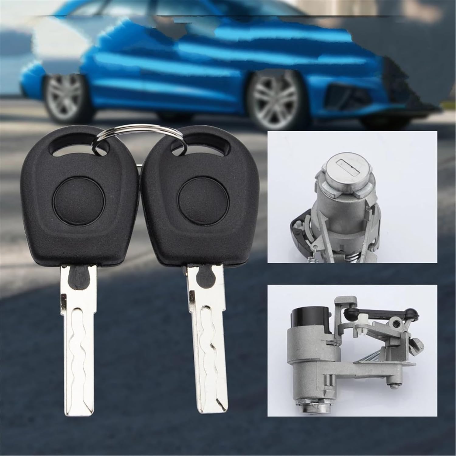 for VW for Golf for Lupo 2000 2001 2002 2003 2004 2005 2006 Car Tailgate Trunk Boot Lock Cylinder with 2 Keys 1J6827297G