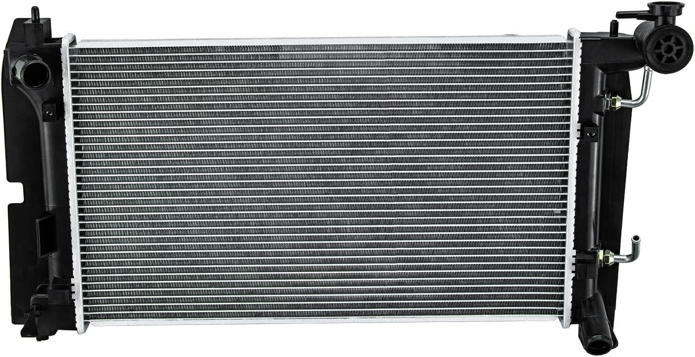 CU2428 Radiator for 2003-2008 Toyota Corolla Matrix 1.8L L4 Gas & 2003-2008 Pontiac Vibe, 16410YZZAR, 88969096, GM3010414, TO3010271 Aluminium Core Cooling Radiators