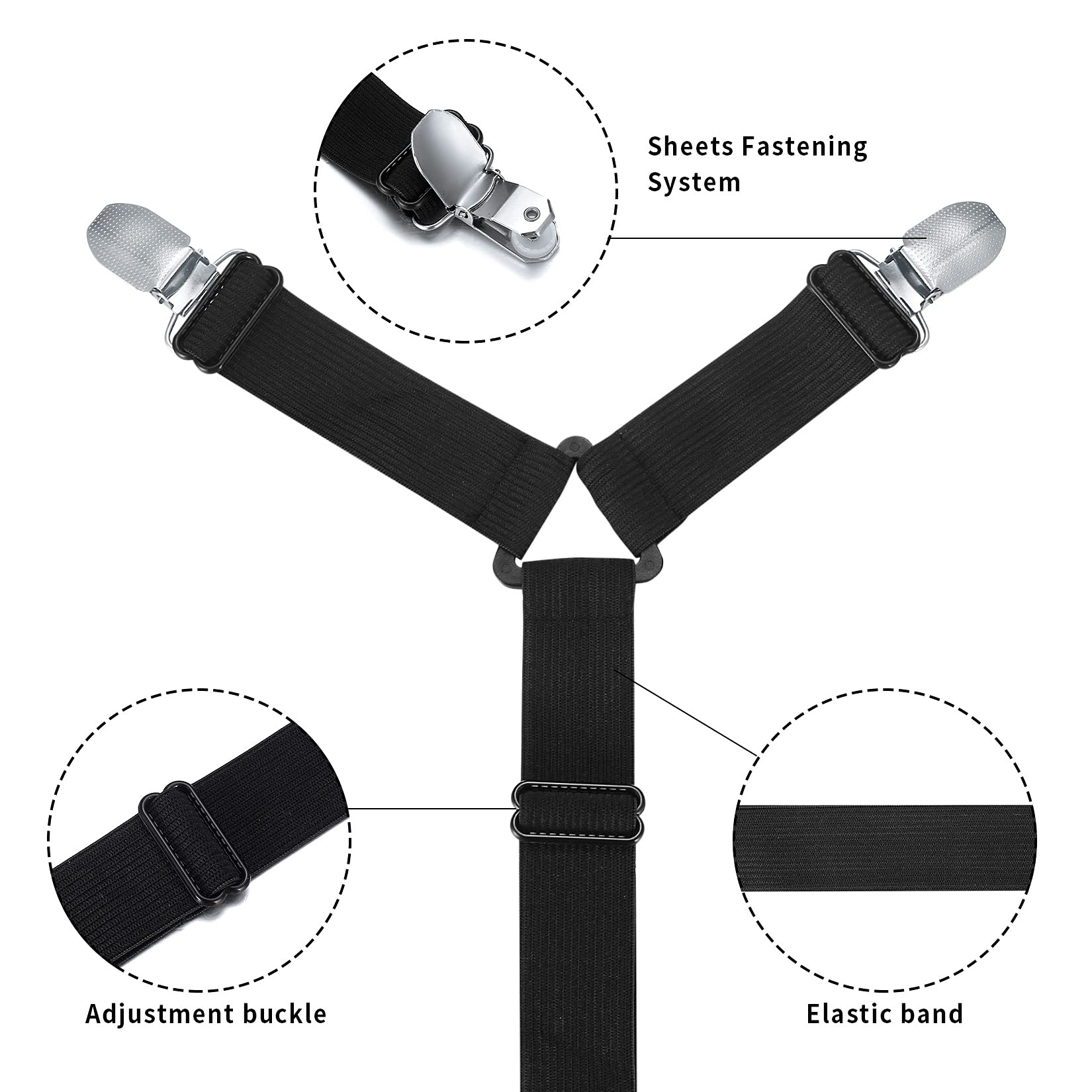 Verstellbare Elastische Verschlüsse Mit Metall-Cli Produktbild-Vorschau 6