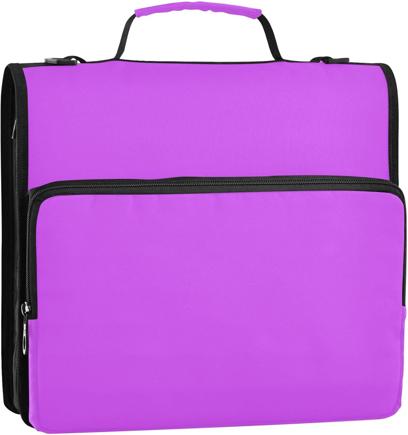 Mallow 1.5 Inch 3 Ring Binders Heavy Duty Zipper Binder Organizer Binder with Shoulder Strap for School Student Portfolio Hold 500 Sheets Holder
