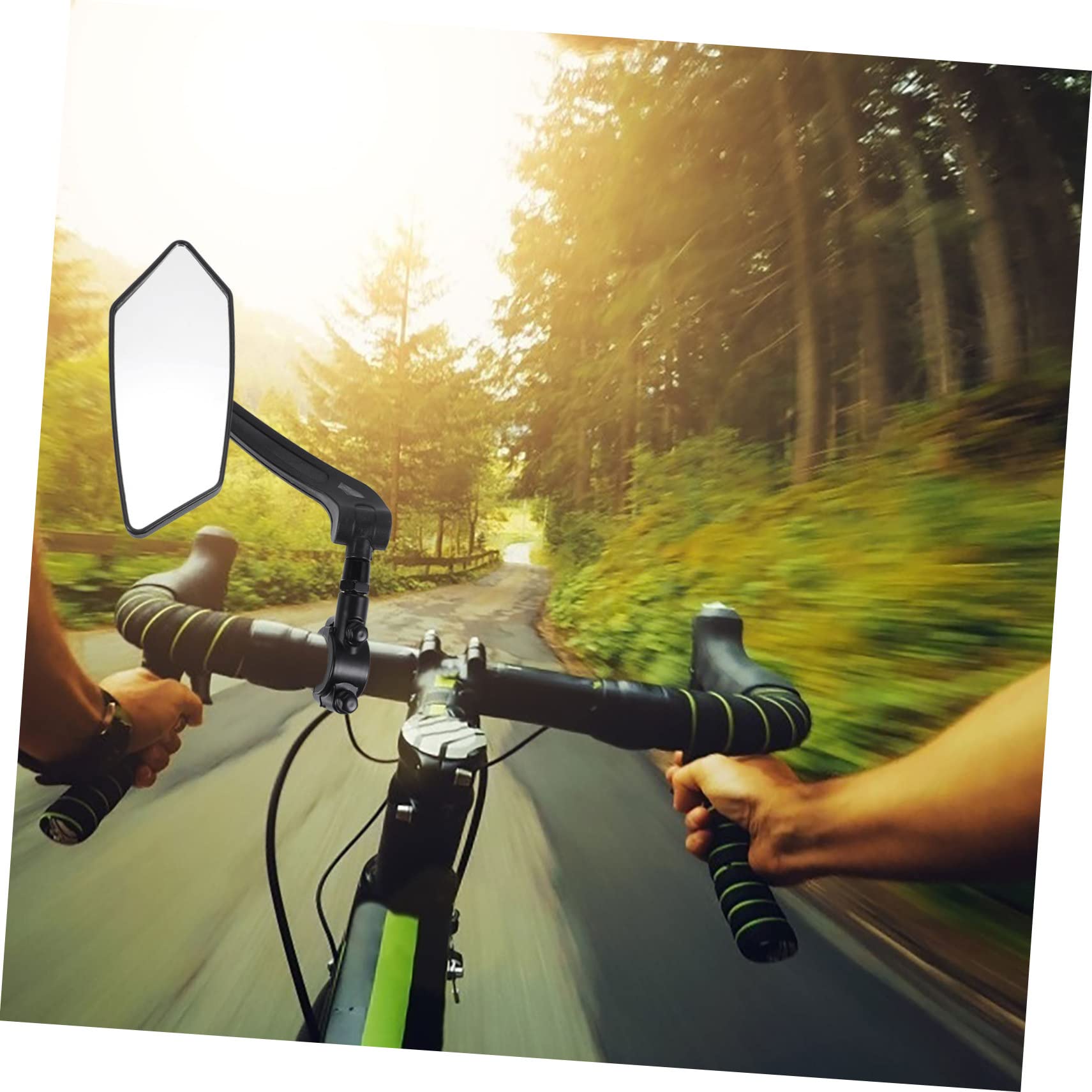 ibasenice 4 Pièces Rétroviseur Angle Hd pour Guidon Miroir de Sécurité Latéral Gauche Compatible Vtt Accessoire Cyclisme Pratique et Robuste