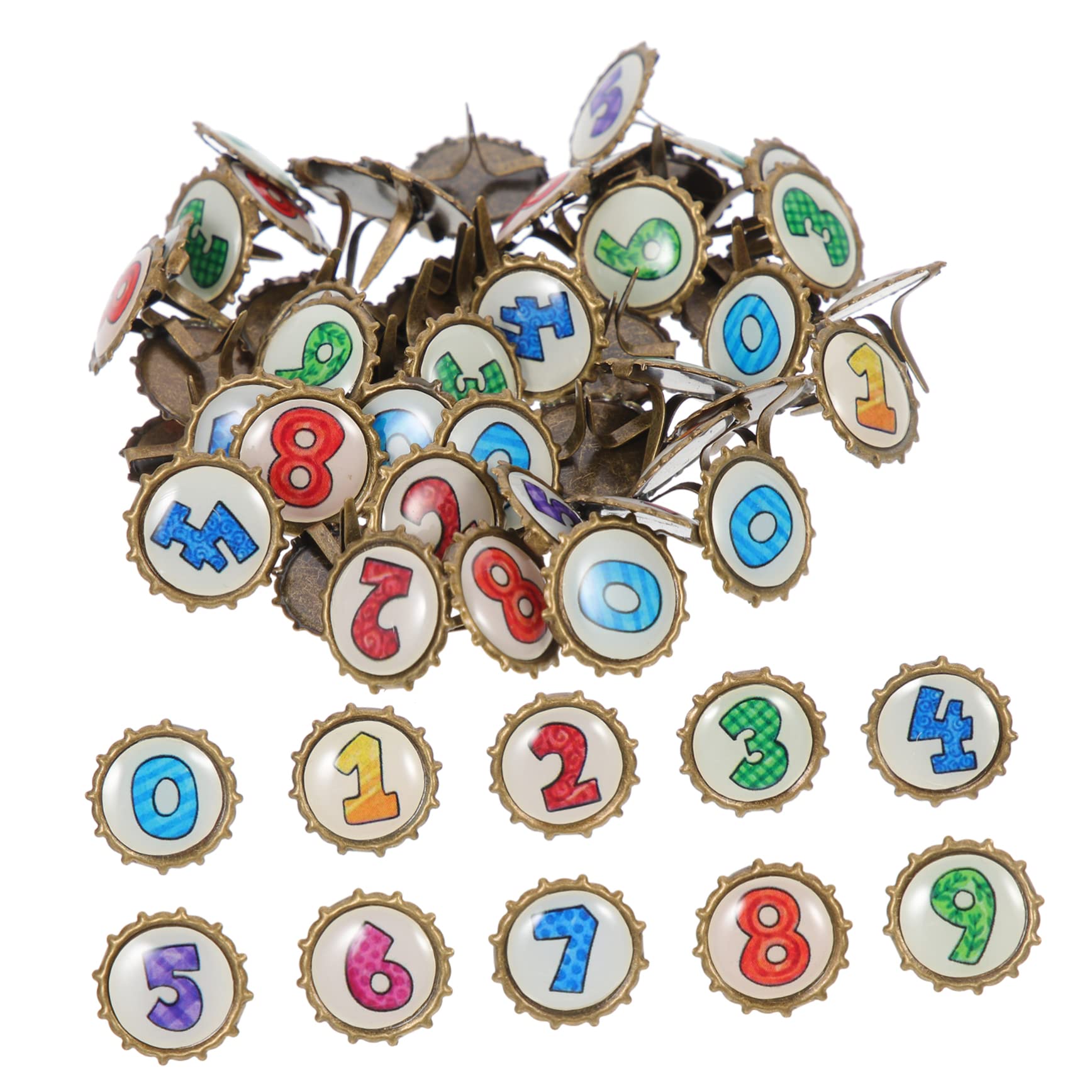 Hohopeti DIY Accessories 100pcs Decorative Paper Brads Brads for Craft Scrapbooking