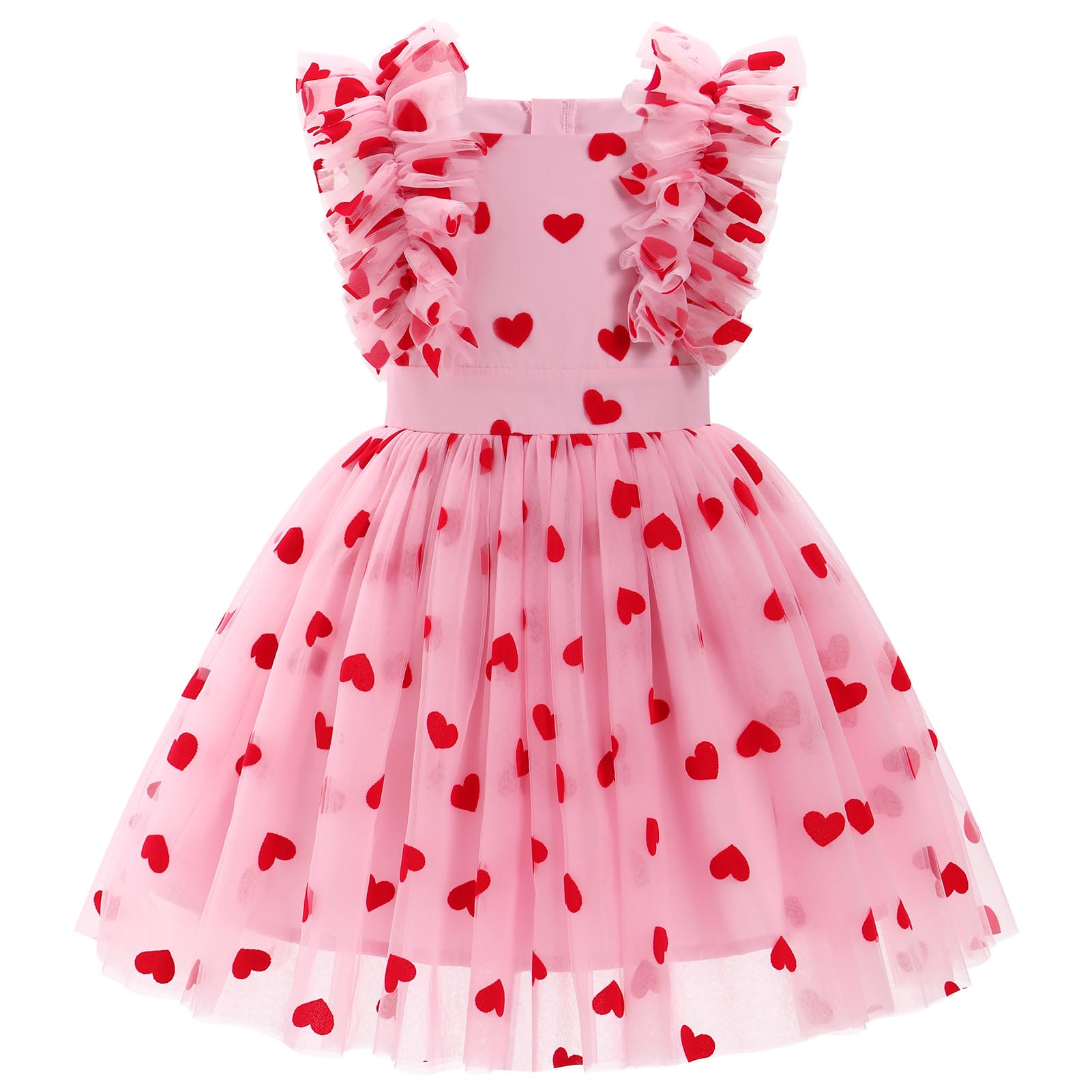 Kids Girls Confetti Birthday Princess Dress Ruffle Sleeve Boho Cake Smash Photo Shoot Outfit 3-10T