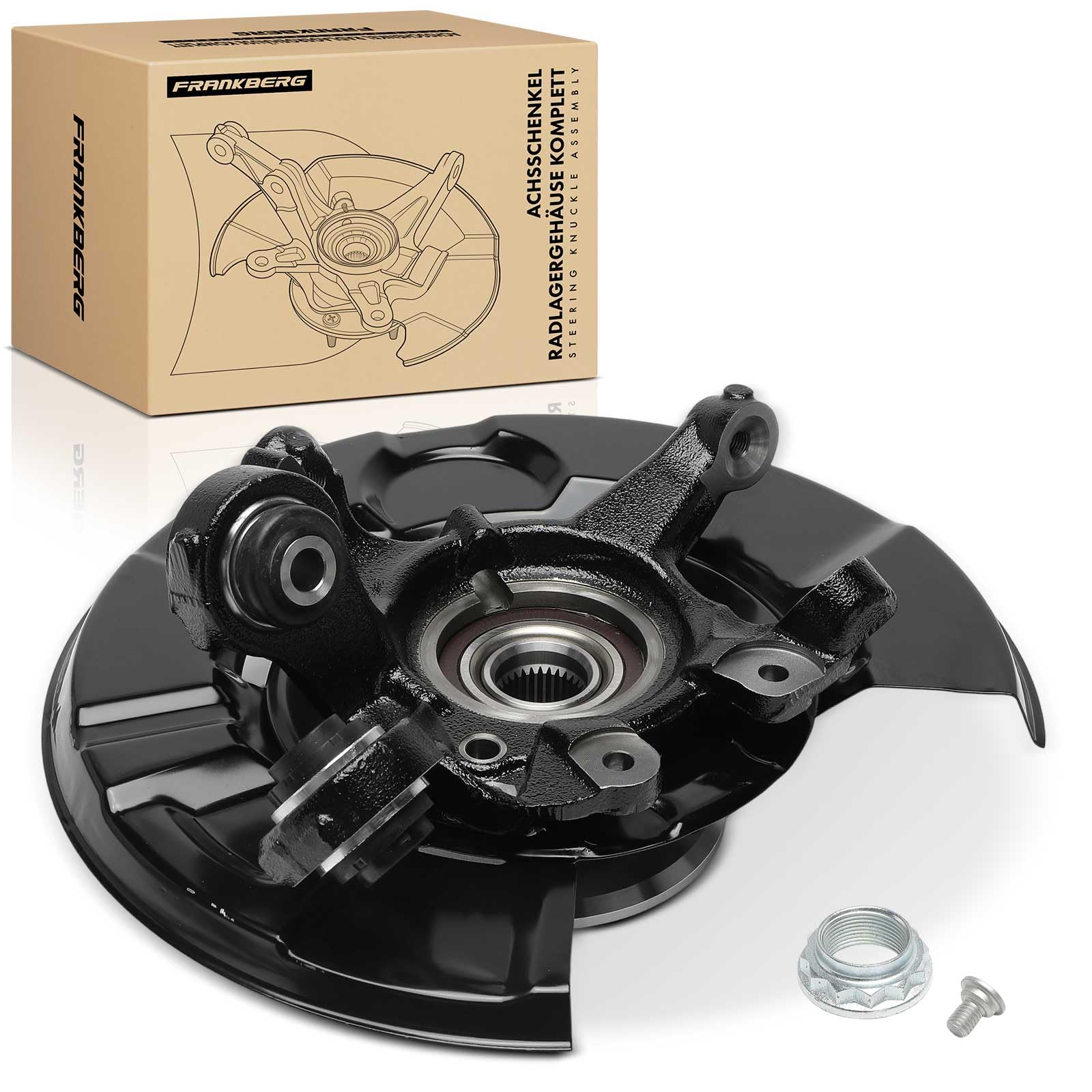 Frankberg Fusée d'Essieu Suspension de Roue Arrière Gauche Compatible avec Série 1 E81 Série 1 E81 E87 E88 Série 1 E88 E82 Série 3 E90 Série 3 E90 E93 E92 Série 3 Break E91 Remplacer# 33416760058