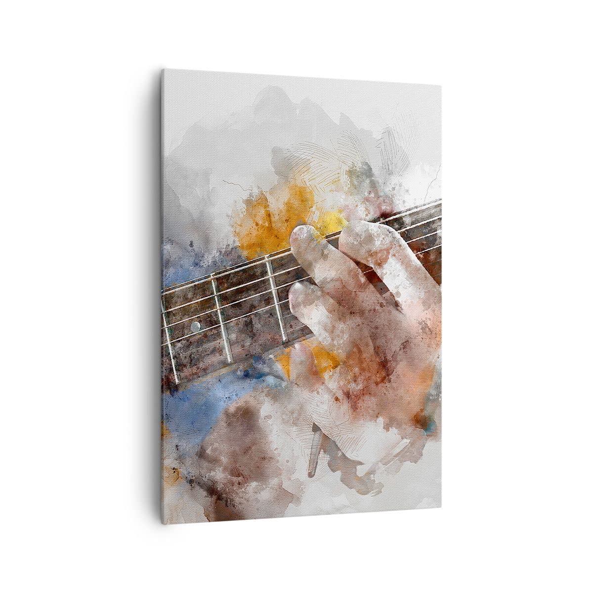 ARTTOR Cuadro Decorativo 70x100 cm Moderno Vertical Cultura Personas - 3448 | Guitarra Música Cuadro sobre Lienzo Grande Arte mural Decoración del Hogar Salón Dormitorio Cocina Cuadros de Pared
