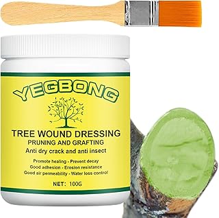 Tree Grafting Paste - Tree Wound Pruning & Grafting | Tree Pruning Healing Paste Multifunction Tree Wound Pruning with Brush Bonsai Gardening Fenlan