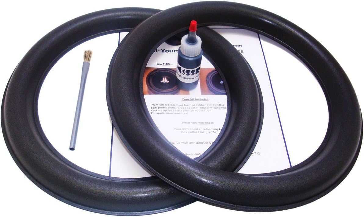 Springfield Speaker Subwoofer Foam Surround Edge Repair Kit - 2 Subwoofer Kit - Compatible with JL Audio 13W6v2
