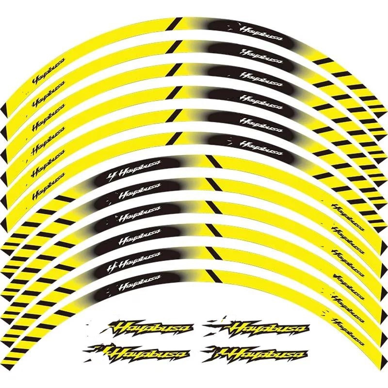 Motorcycle Wheel Stickers Rim Motorbike Decals for Suzuki for Hayabusa GSXR1300 GSX1300R GSXR1300R Decorative(Color6)