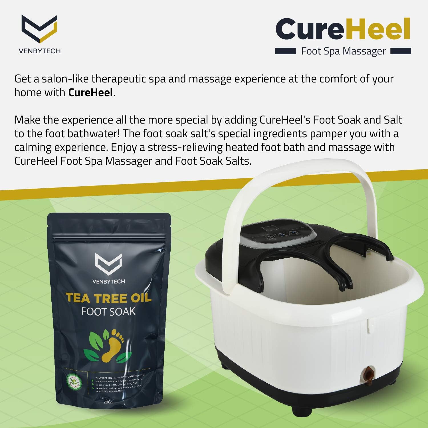 Footspa Massager- Spa Treatment for Fee- Ideal for Home Use- Prevents Common Foot Problems- Instantly Relaxes Feet- Treats Cracked Heels Effectively- No Side Effects : Beauty & Personal Care